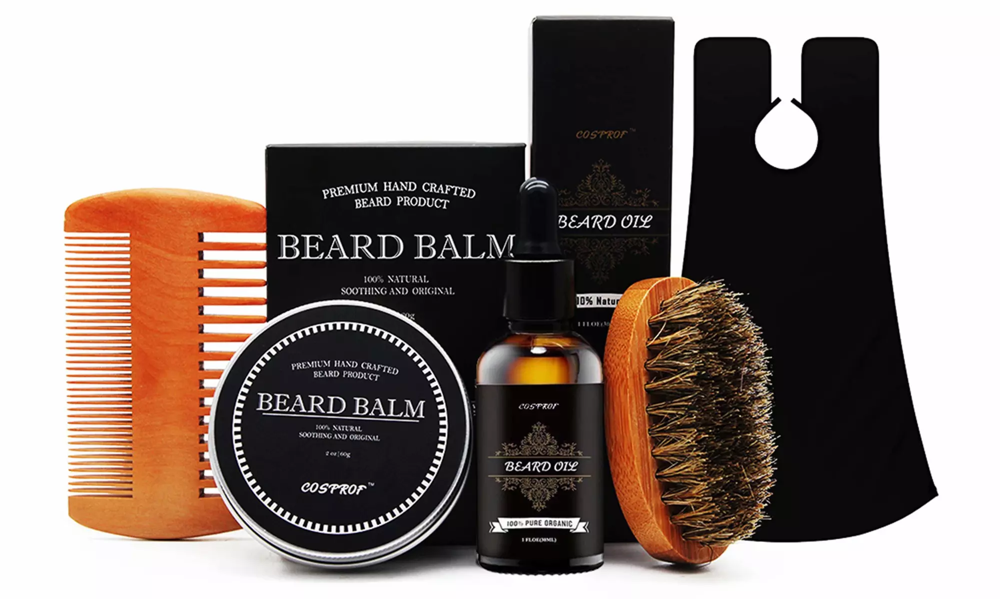 Beard Grooming & Trimming Kit for Men Care,Shaping & Growth Gift set - Primary Image