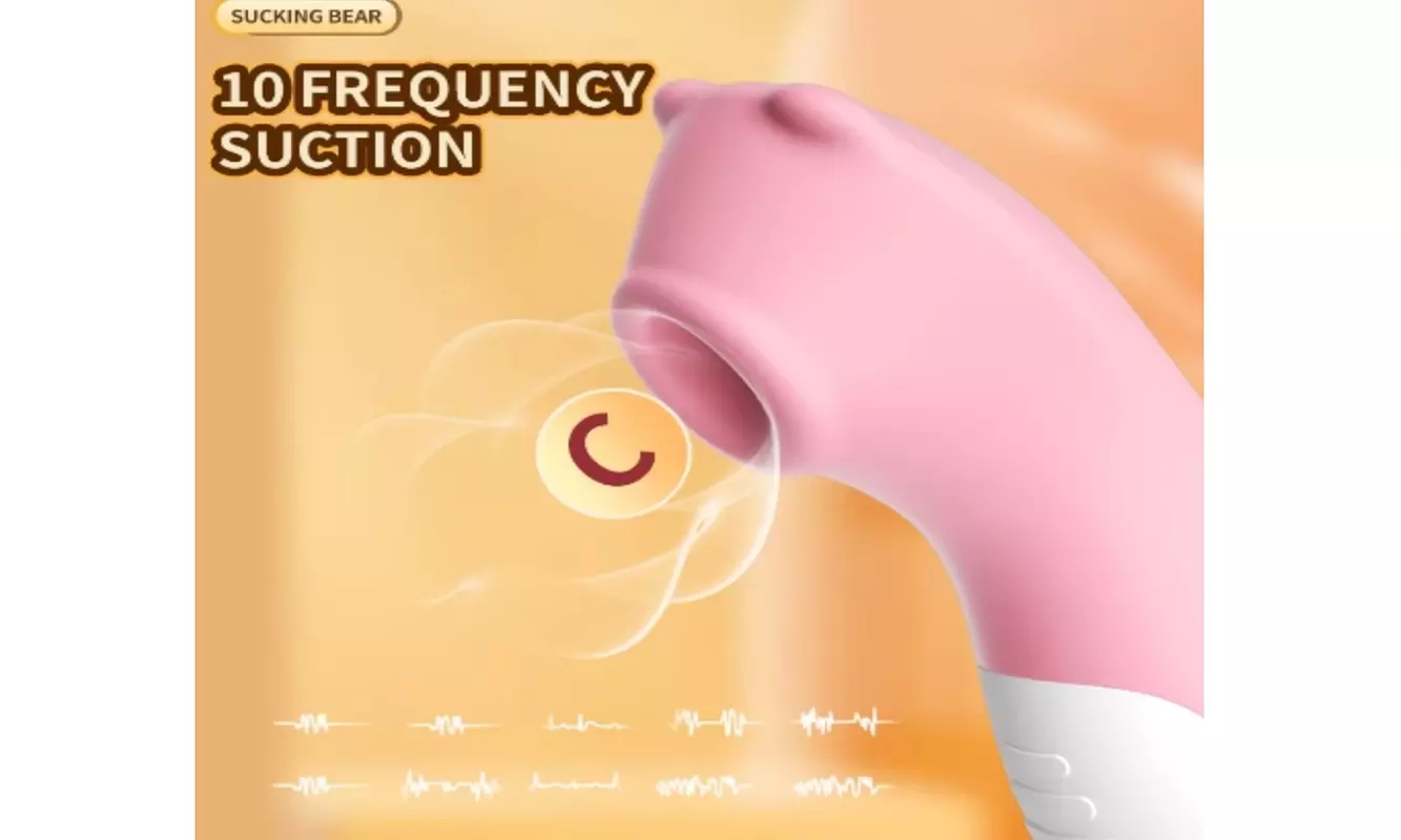Happy Bear 10 Speed Vibrating Oral Suction Nipple Clitoris Stimulator