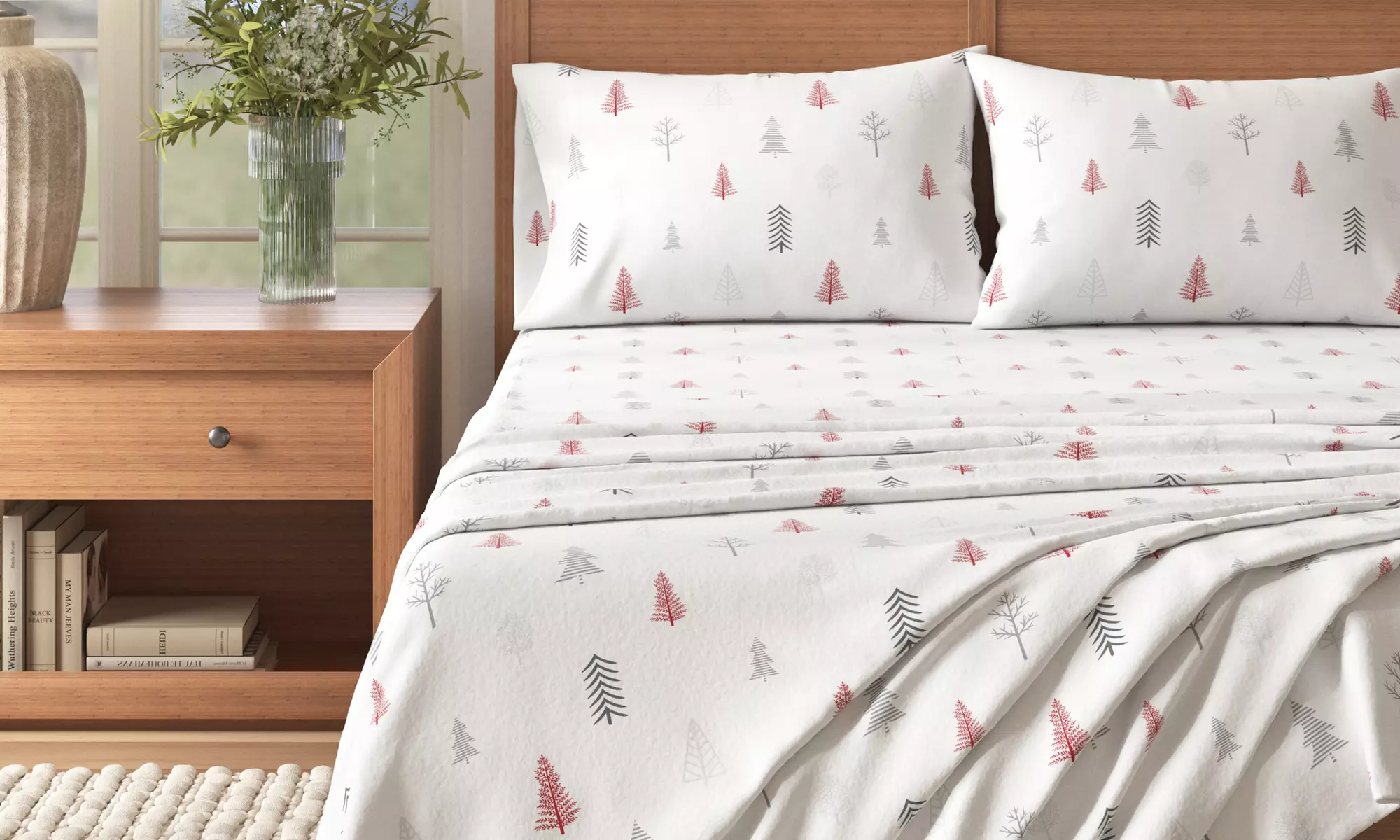 Turkish Cotton Winter-Theme Flannel Sheets Set