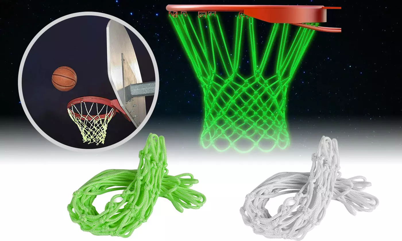 Nightlight Glowing Light Sun Powered Basketball Hoop Net Shoots Training