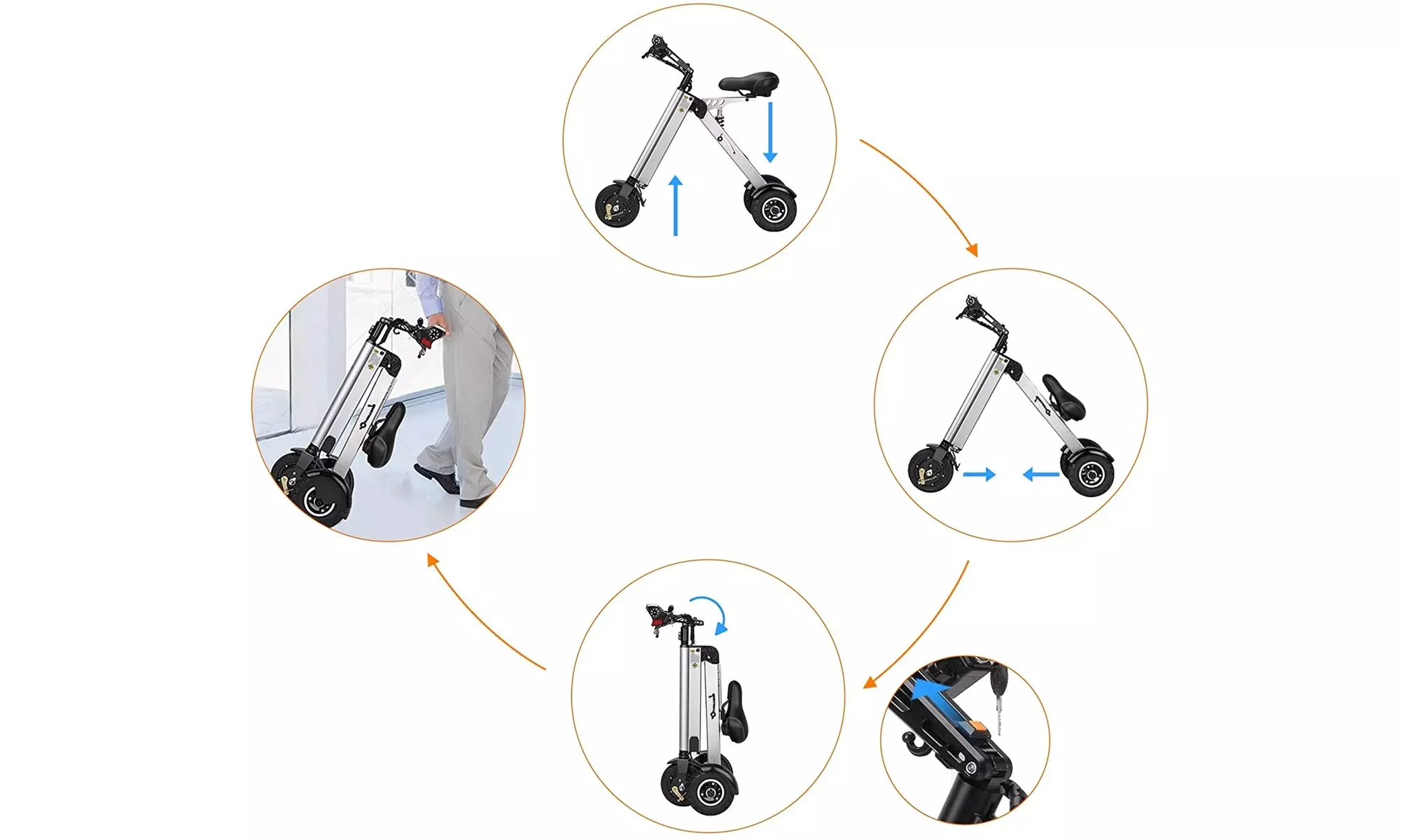 TopMate ES31 Foldable Electric Scooter Mini Tricycle - Second Medium