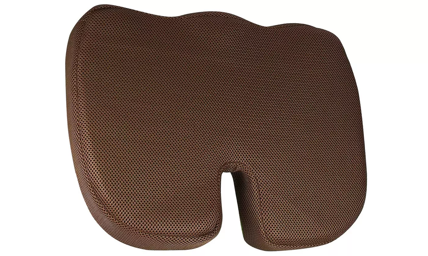 NewHome Memory Foam Seat Cushion for Coccyx, Sciatica & Back Support