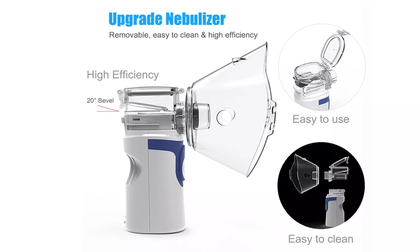 Portable Nebulizer Handheld Ultrasonic Inhaler Tiny Mist for Adult Kids