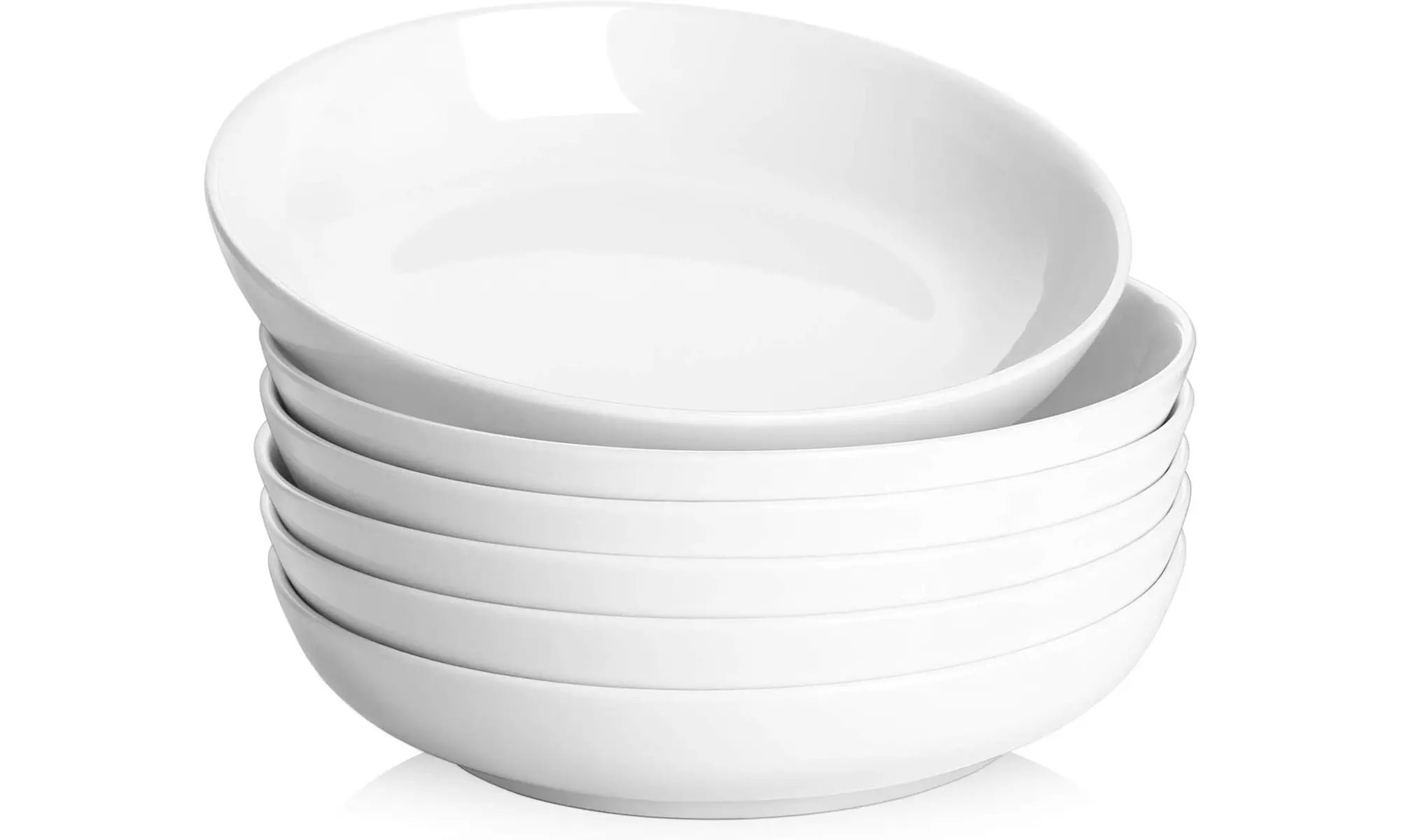 Y YHY 30 Ounces Porcelain Pasta, Salad, Soup Bowls, Large Serving Bowl,Set of 6 - Second Medium