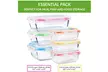 Glass Food Storage Containers with Lids - 6 Pack, 2 Sizes (35 Oz, 12 Oz) - Second Medium