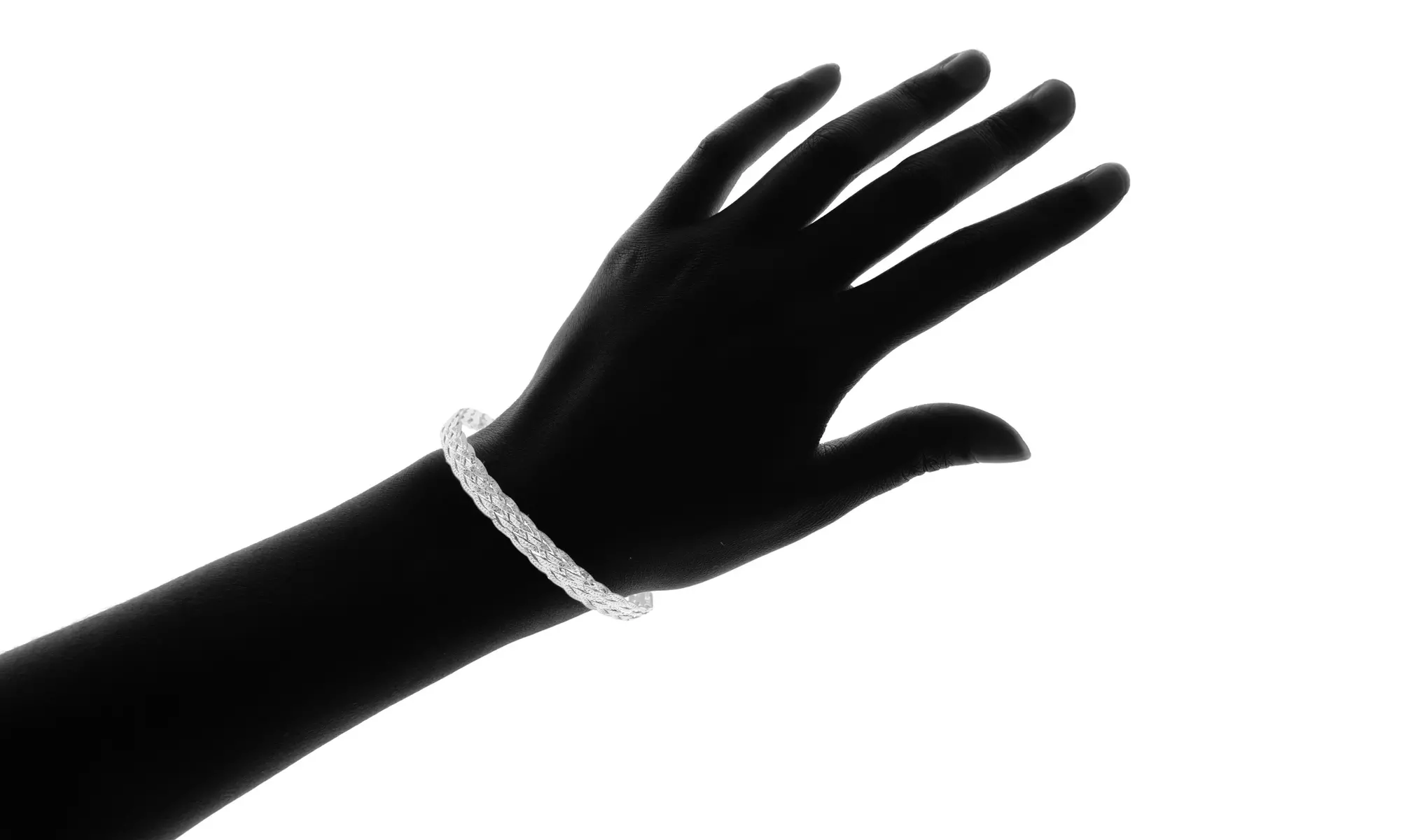 Italian Sterling silver Braided Herringbone Bracelet