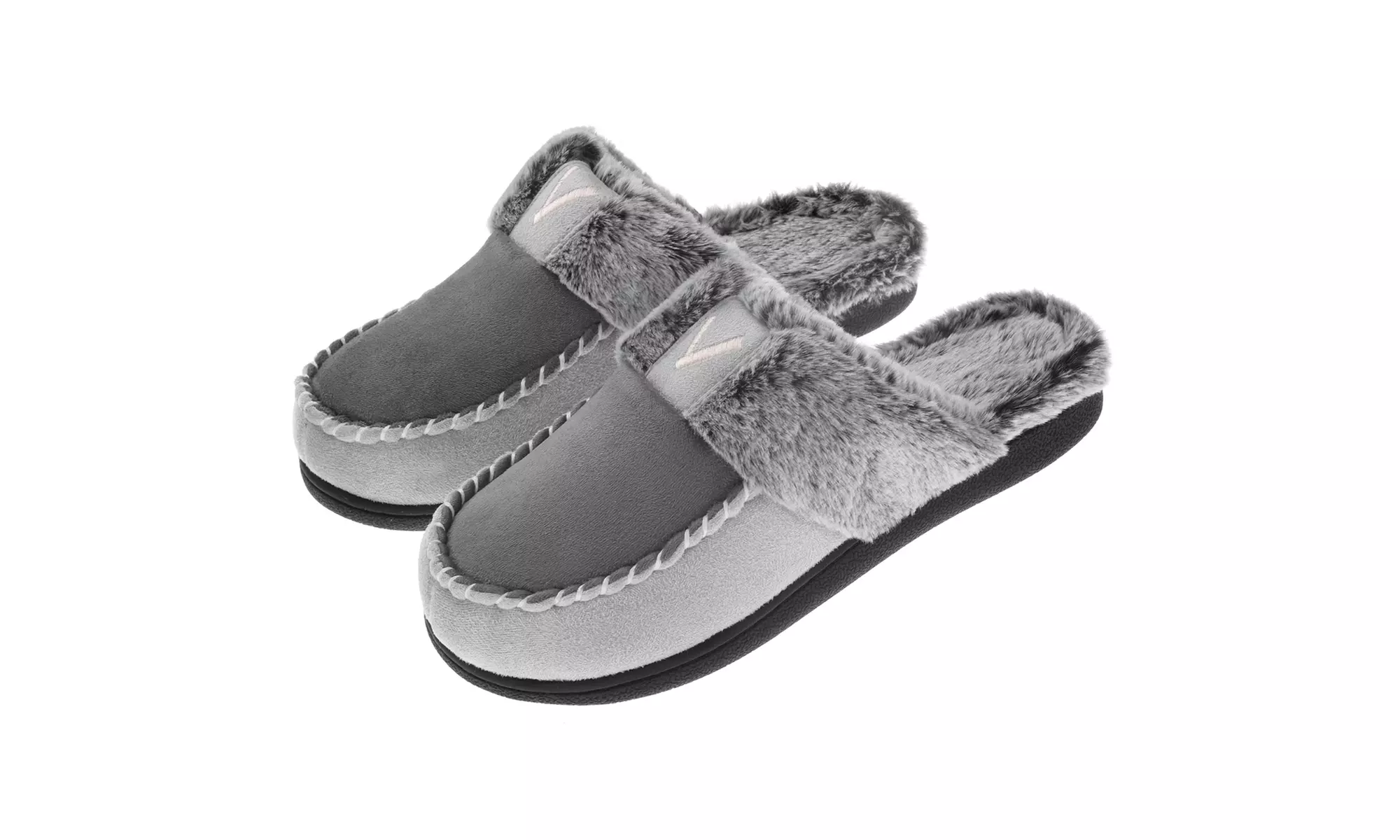 VONMAY Womens Memory Foam Comfy Fuzzy House Slipper Scuff Slip on Moccasin Shoes