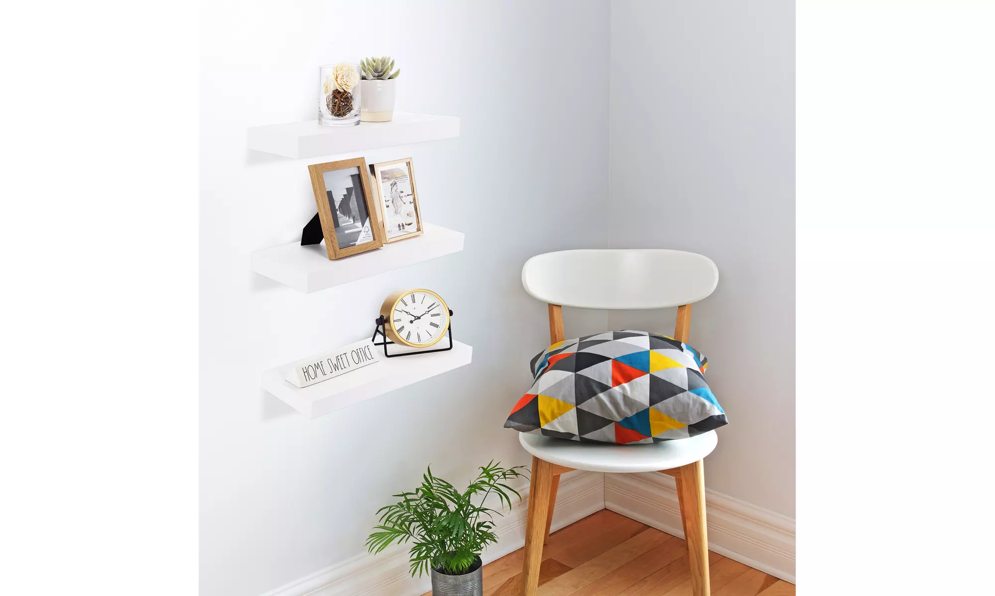 Sorbus Floating Shelves, Modern Hanging Wall Shelf Décor - 16 Inches - 3 Pack
