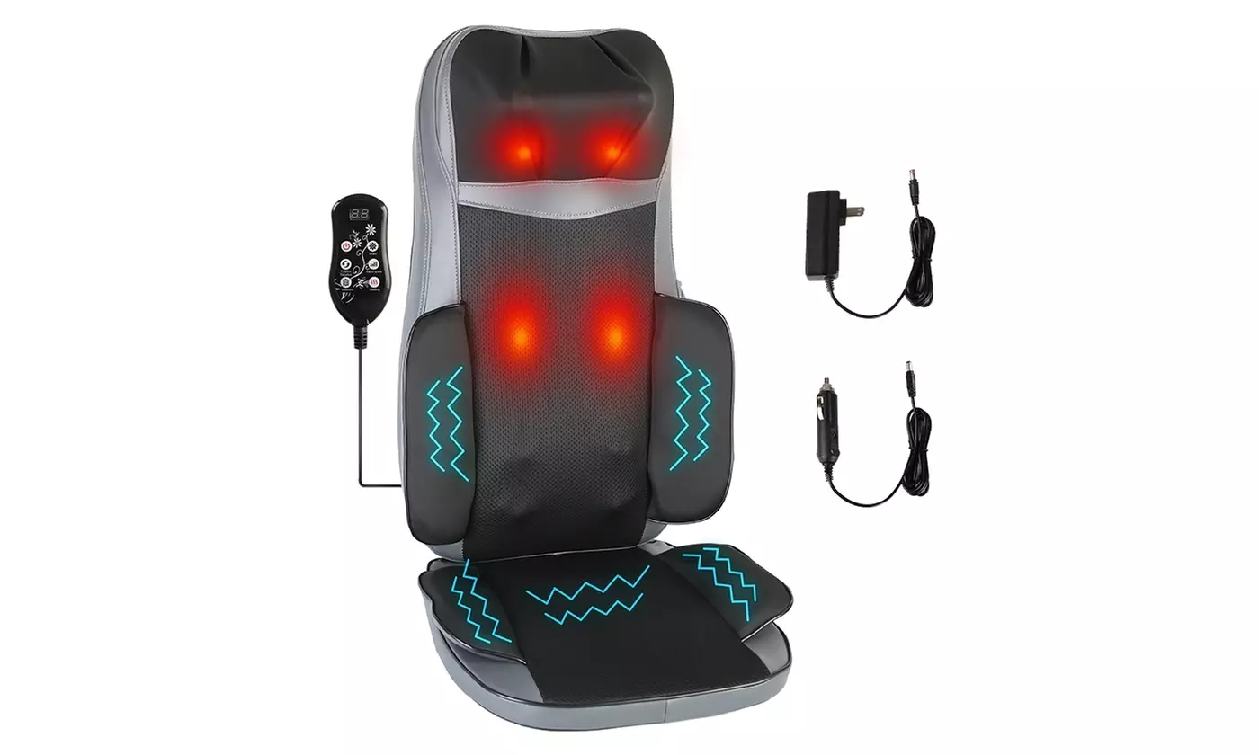 iMounTEK Shiatsu Neck Back Massager Seat Cushion 3D Kneading Massage Chair 