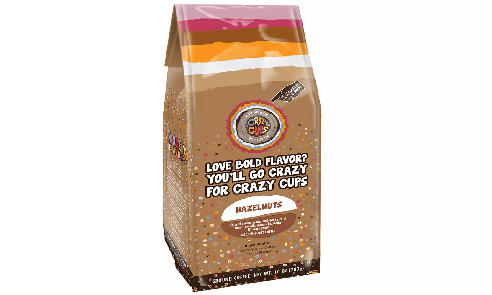 Crazy Cups Flavored Ground Coffee in 10 oz Bag (1 or 3-Pack)