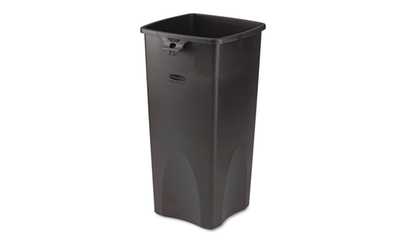 Rubbermaid Commercial Prod. Waste Container, Square, Plastic, 23gal