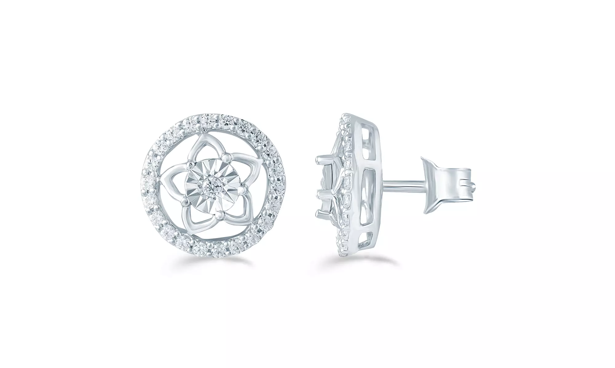 1/5- 1/3 cttw Diamond Pendant or Earrings in Sterling Silver by Fifth and Fine - Second Medium