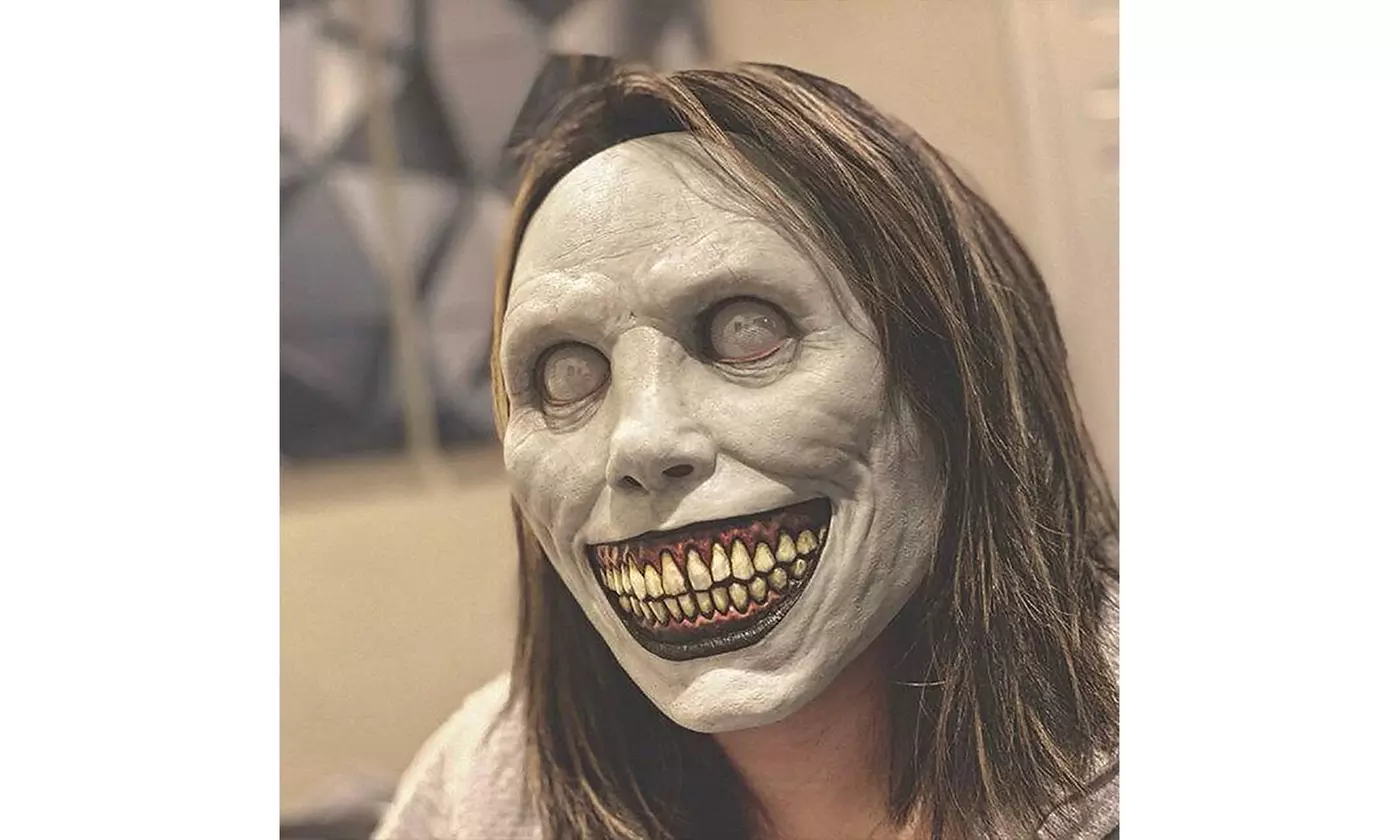 Halloween Mask Scary Full Head Skull Masks Moving Jaw Realistic Latex - Primary Image