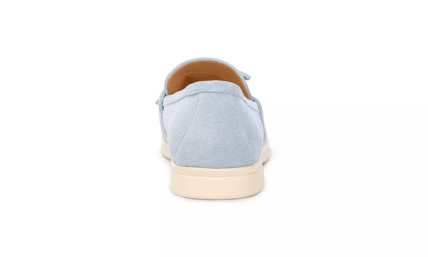 Rag & Co Nautica Suede Knot Detailed Loafers