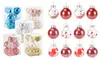 12PCS Shatterproof Clear Glitter Christmas Ball Ornaments Xmas Tree Decoration