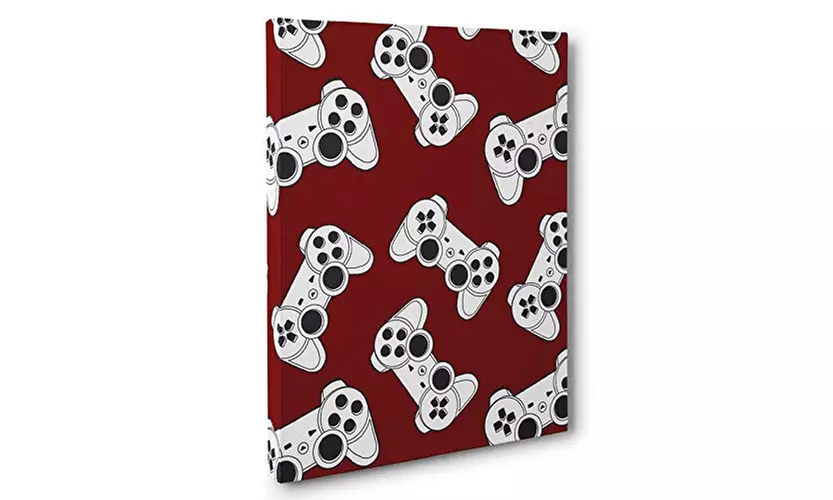 White Controllers Video Game Canvas Wall Art - Primary Image