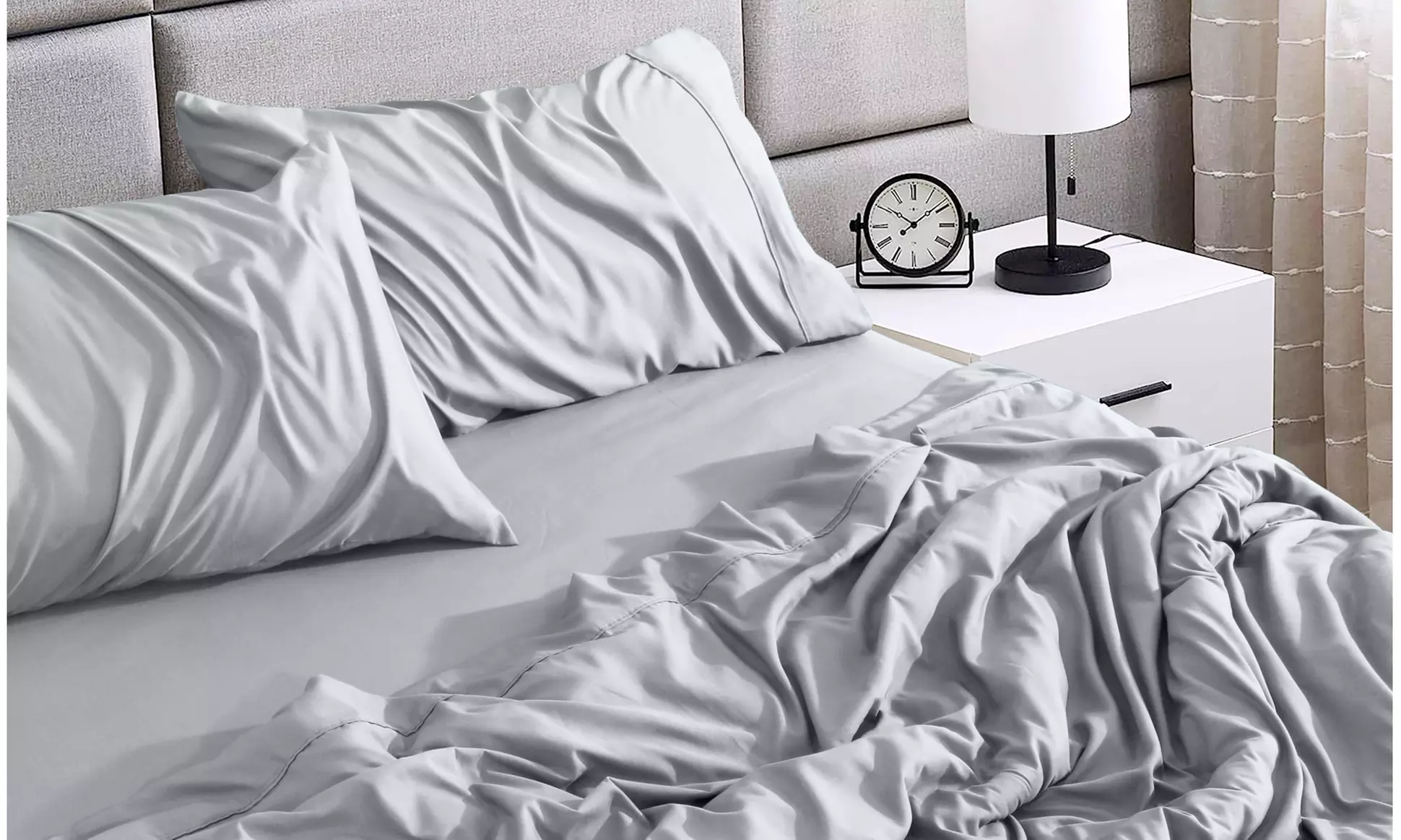 Ruvanti 1800 Series 4 Piece Microfiber Bed Sheet Set Soft Deep Pocket Sheet