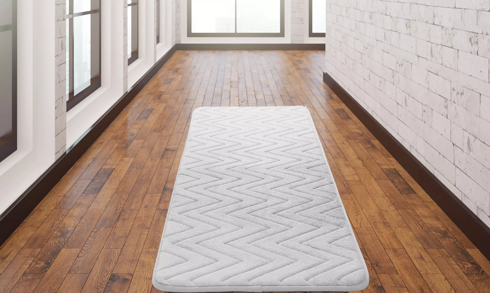 Oversized Memory Foam Bath Rug Runner 24" x 60"  - Primary Image