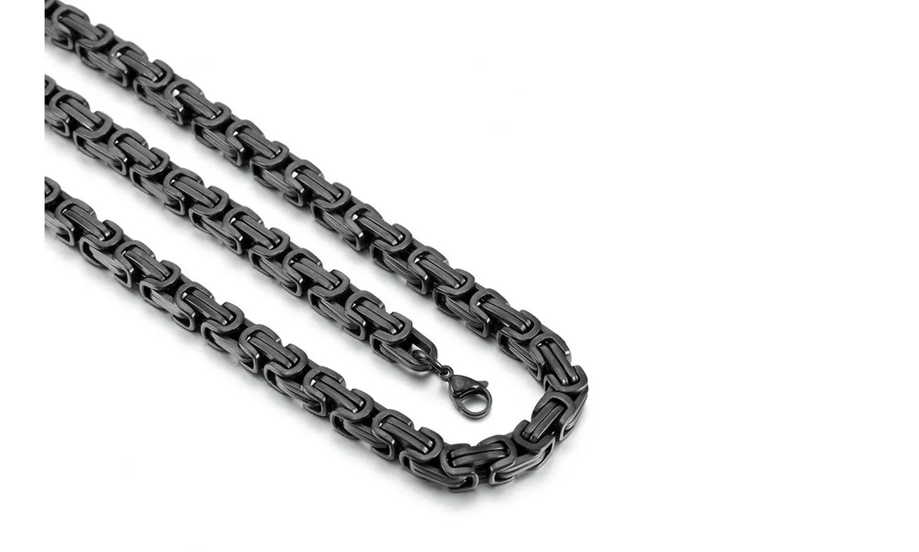 Men's Stainless Steel 24 Inch Byzantine Necklace Multiple Styles Available 