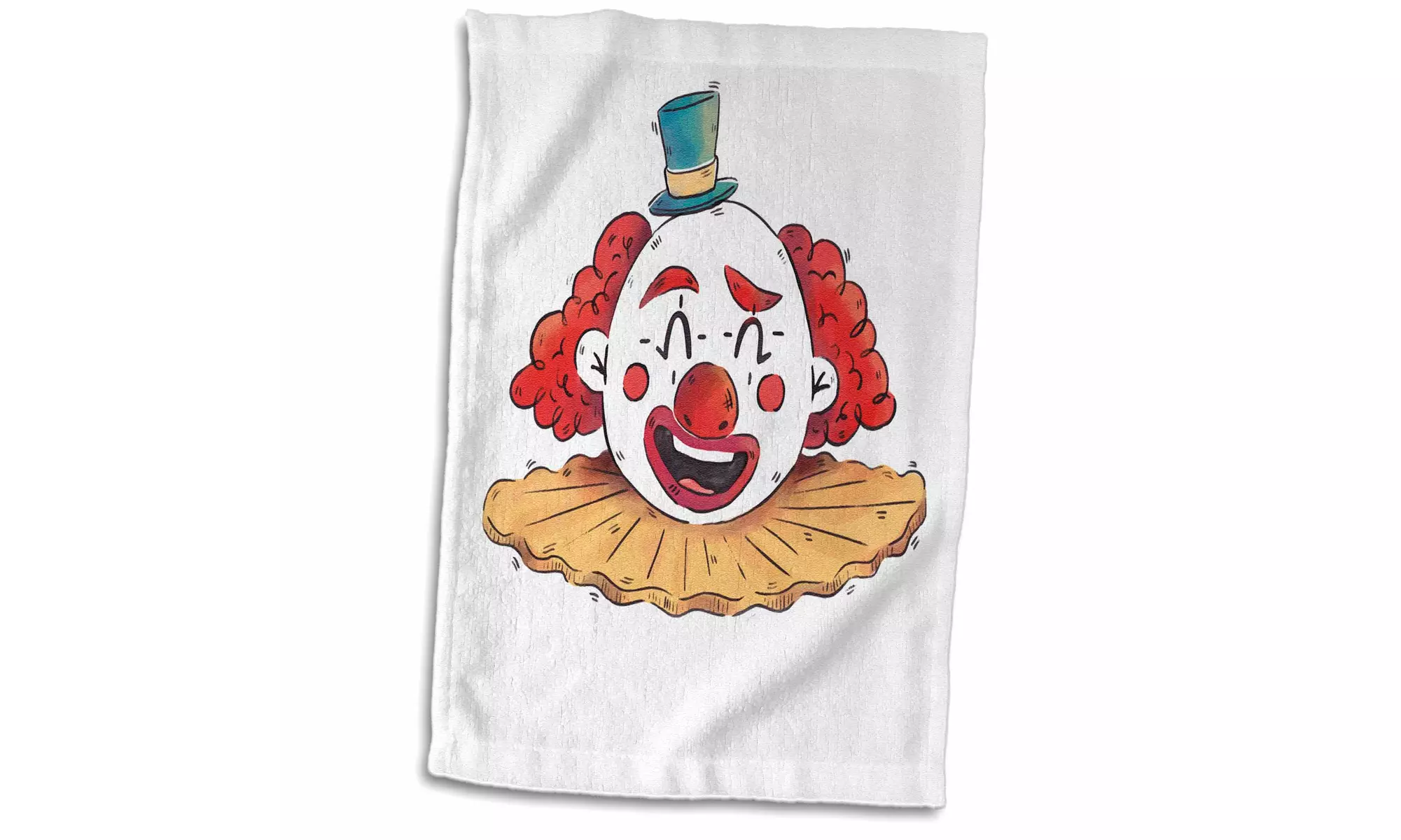  Towel - Cute and Funny Drawing of a Clown Laughing - 15 by 22-inches  - Primary Image