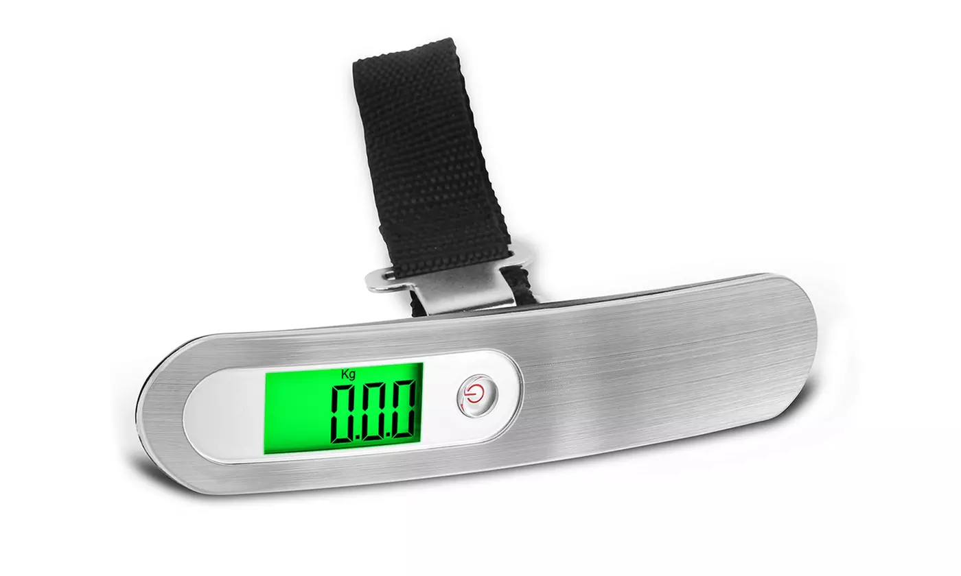 iMounTEK Digital Stainless Steel Hanging Luggage Scale with LCD Display