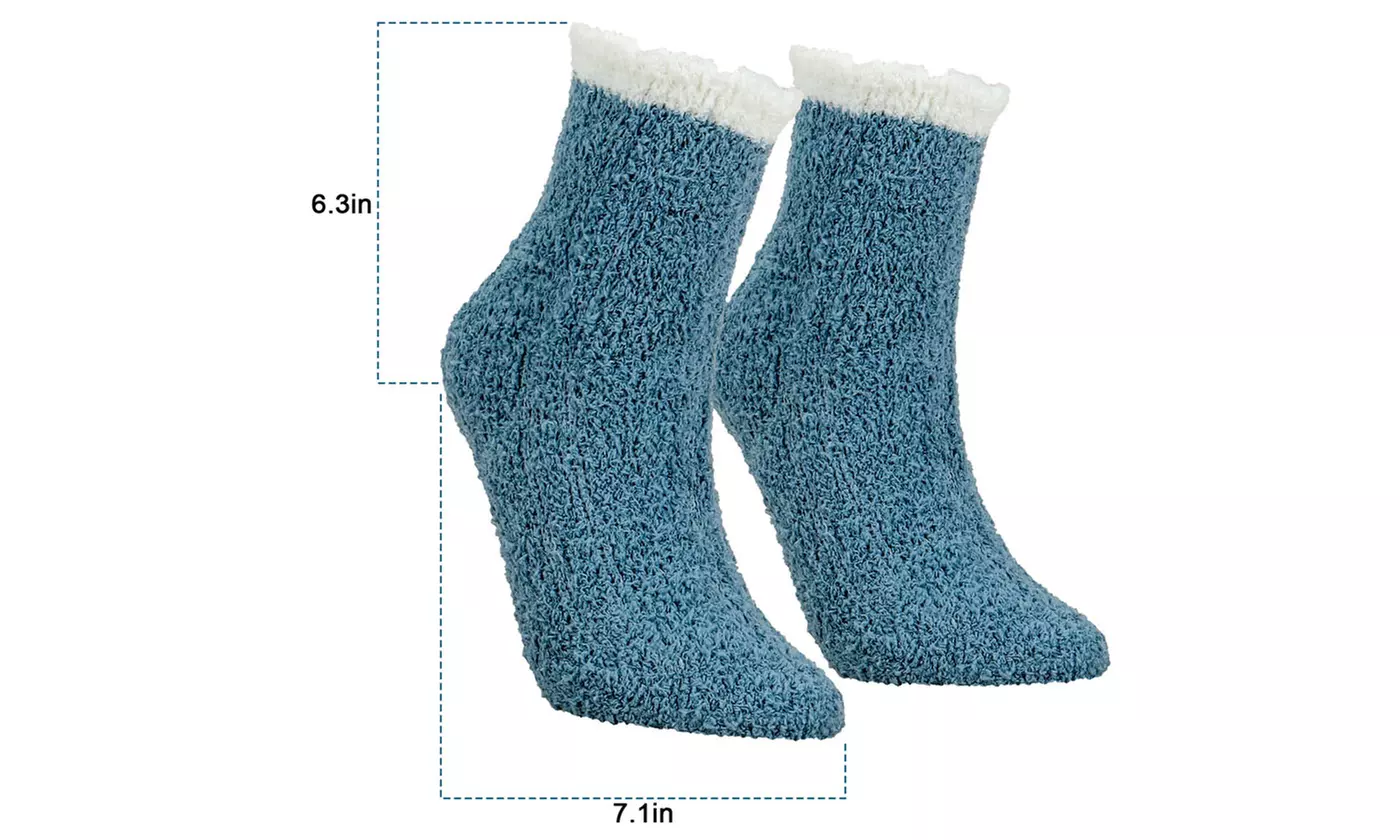 3 Pack Socks Soft Cozy Fluffy Slipper Winter Warm Christmas Stocking