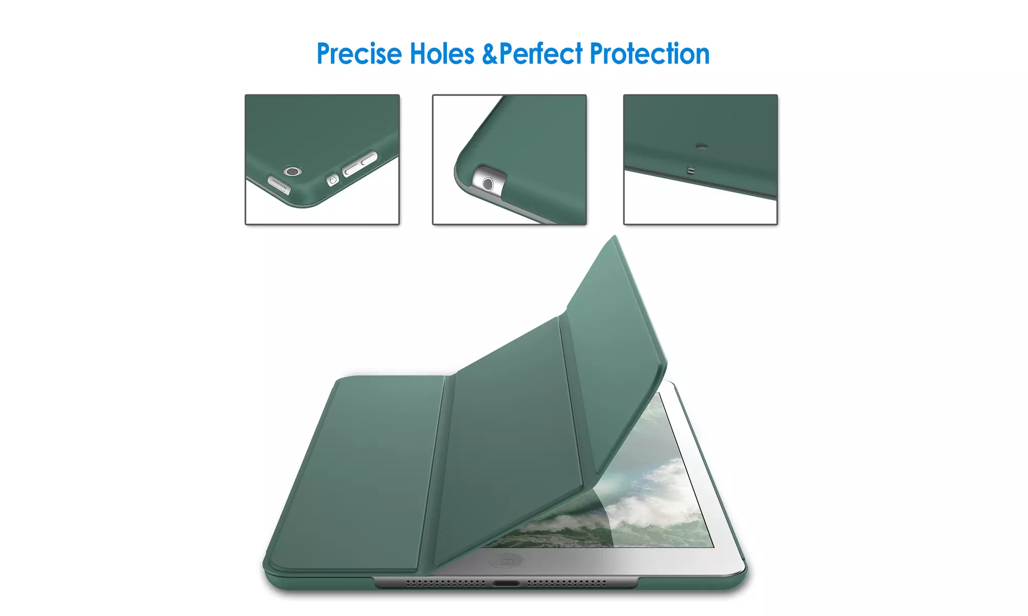 JETech Case for Apple iPad Mini 1 2 3, Hard Back Shell Soft-Touch Stand Cover