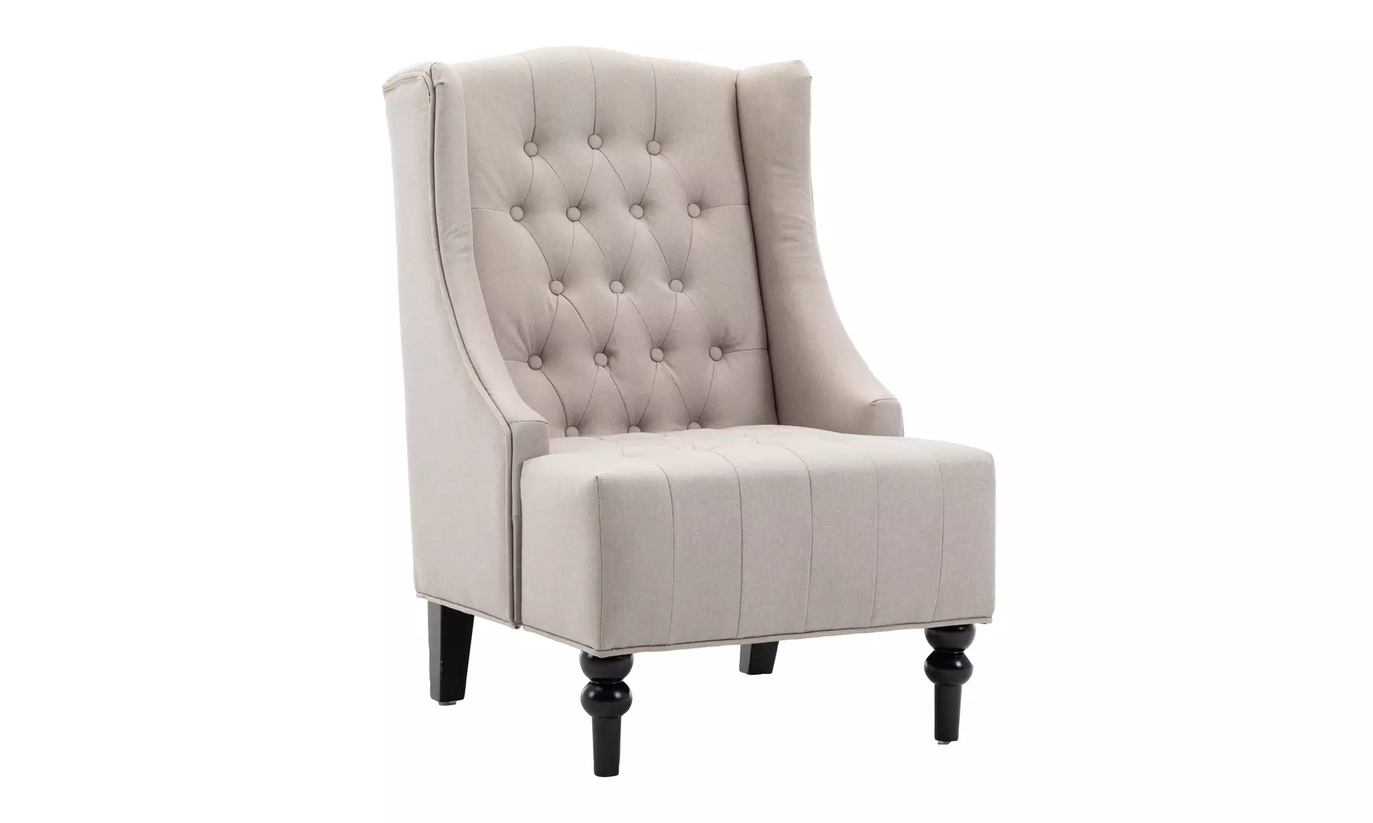 Ryan Diamond Button-Tufted Wing-back Accent Chair - Primary Image