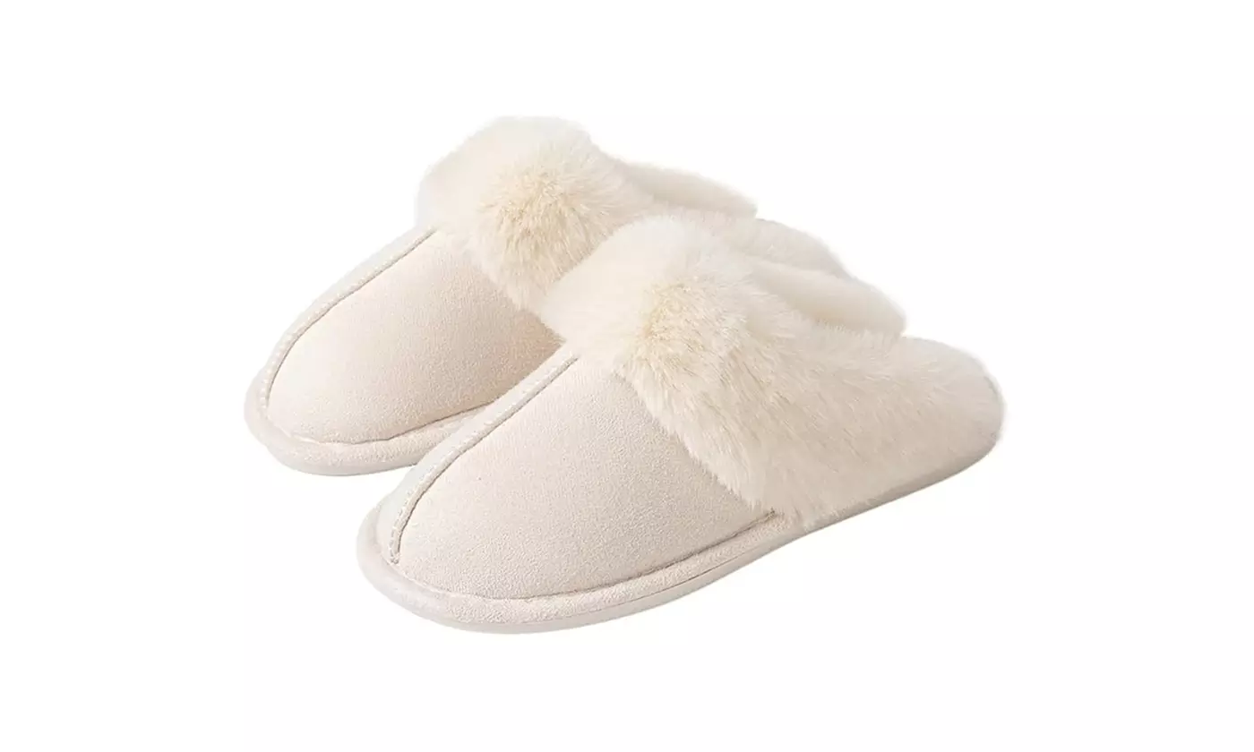 Womens Slipper with Memory Foam Fluffy Soft Warm Slip On House Slipper