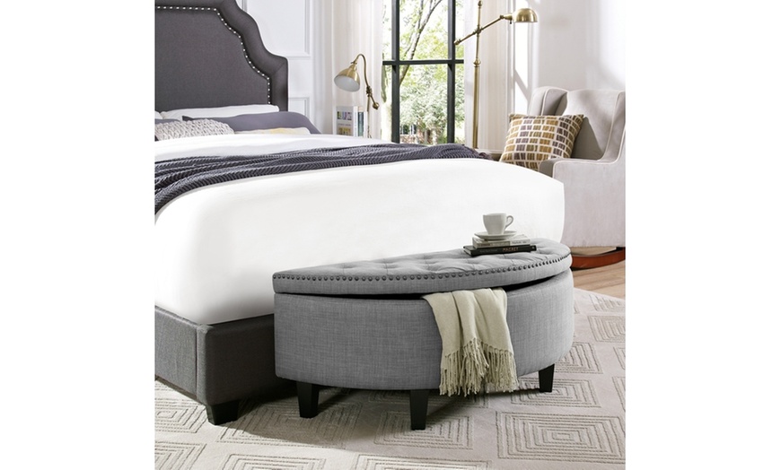 groupon grey ottoman bed