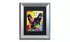 Dean Russo 'French Bulldog 2' Matted Silver Framed Art