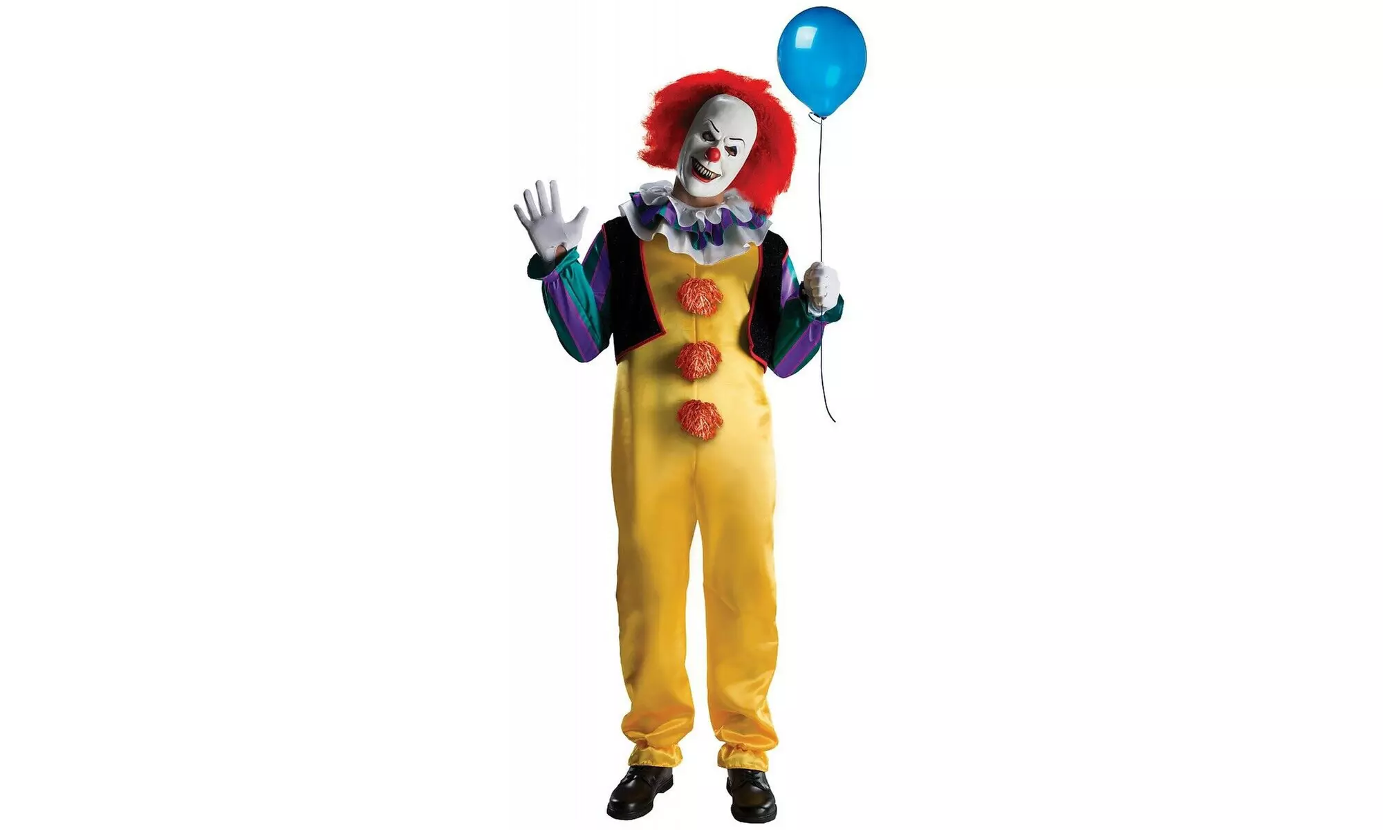Pennywise Costume Adult Scary Clown It Halloween Fancy Dress - Primary Image