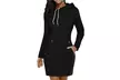 Women Slim Long Hoodie Tunic Sweatshirt Dresses Zipper Pullover with Pocket - Second Medium