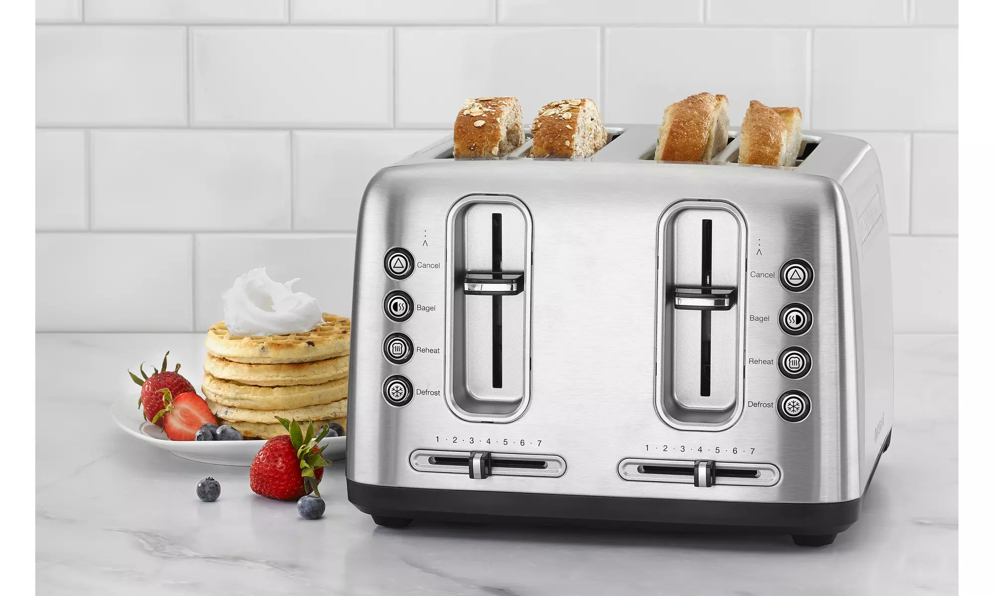 Cuisinart Stainless Steel 4-slice Toaster Shade Control Manufacturer Refurbished - Primary Image