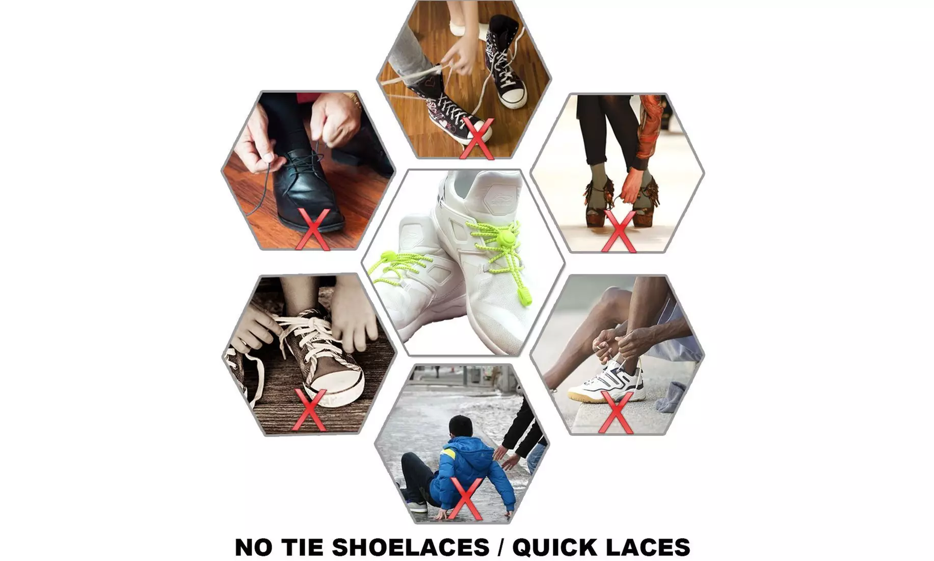 No Tie Elastic Shoelace Lock Laces Shoe Strings Fastening Locking Togg