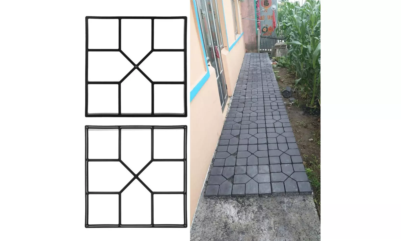 Path Walk Maker Driveway Paving Pavement Mold Patio Concrete Stepping Stone - Second Medium
