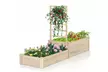Costway Raised Garden Bed with Trellis 2 Planter Boxes Open-ended Base - Second Medium
