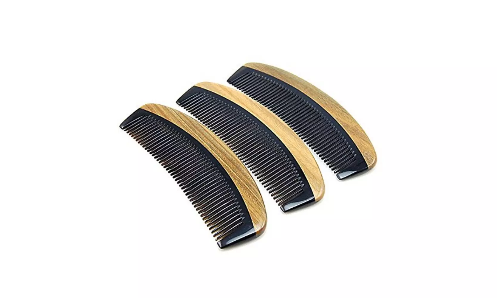 Wood Hair Comb Anti Static Handmade Wooden Green Sandalwood Horn Combs - Second Medium