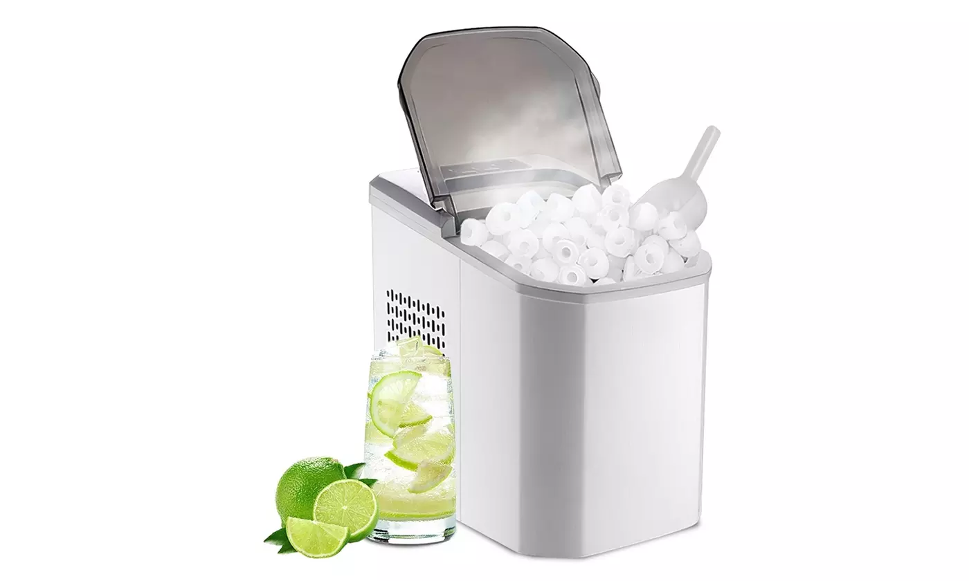 iMounTEK Electric Countertop Ice Maker Ice Making Machine w/ Ice Scoop & Basket  - Primary Image