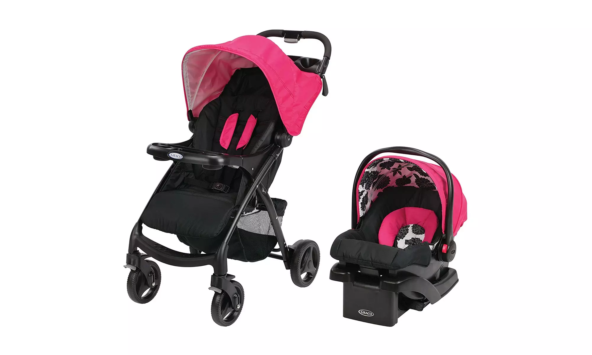 Graco Verb Click Connect Travel System, Azalea - Primary Image