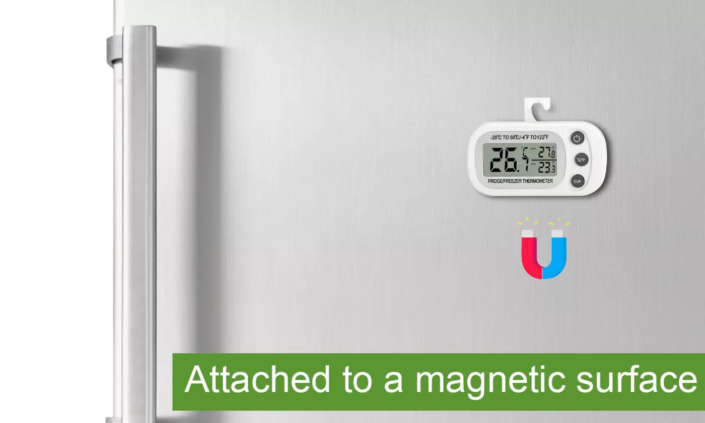 Thermometer Digital Fridge Freezer Waterproof Large LCD Display