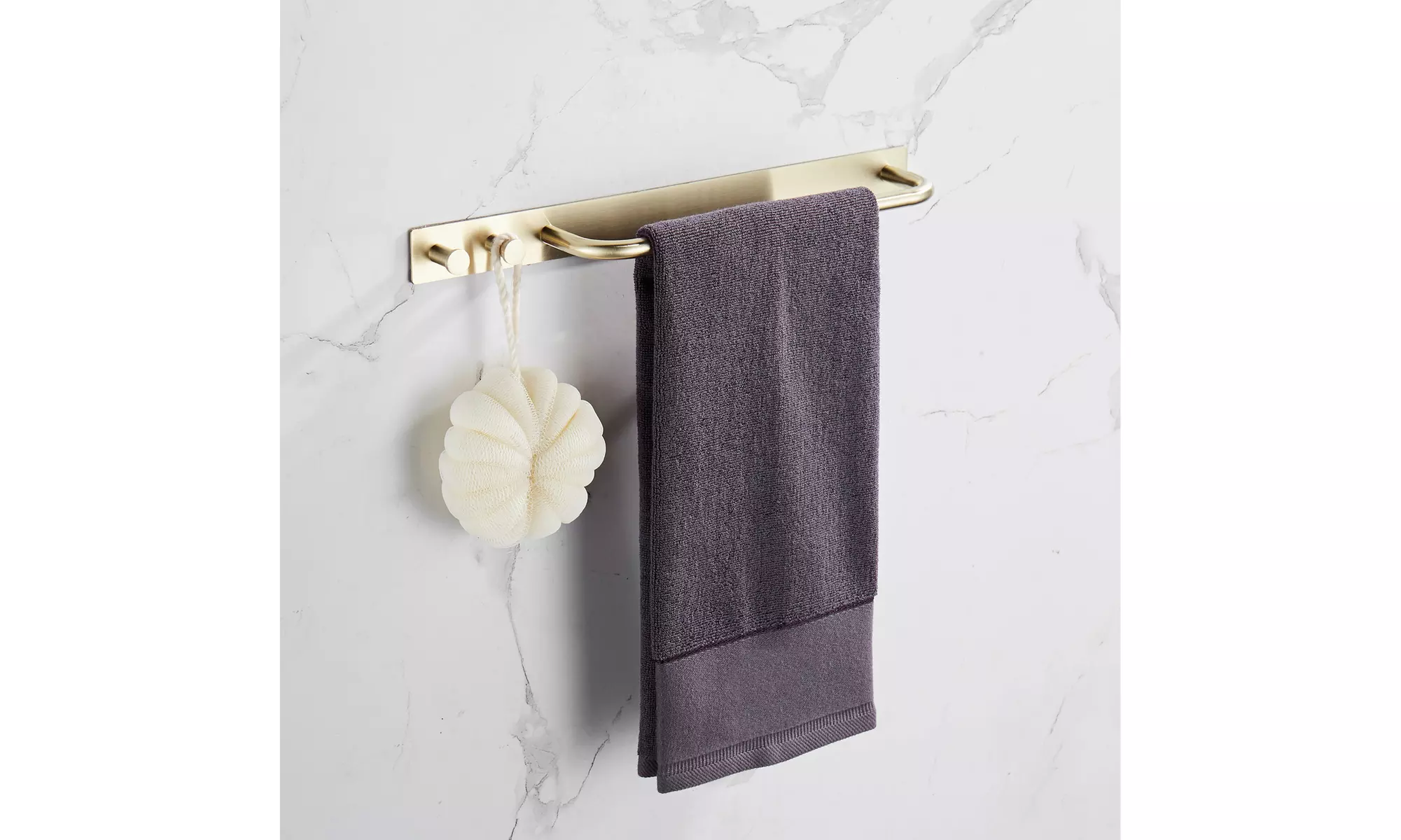 Strong Viscosity Adhesive Bright Polishing Towel Bar Holder Rack Robe 
