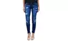 Women's Skinny Jeans Mid-Rise Distressed Slim Fit Stretchy Jegging Denim Pants
