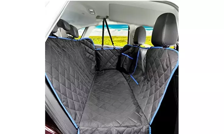100% Waterproof Dog Car Seat Covers with Mesh Visual Window for Cars Trucks SUV - Second Medium