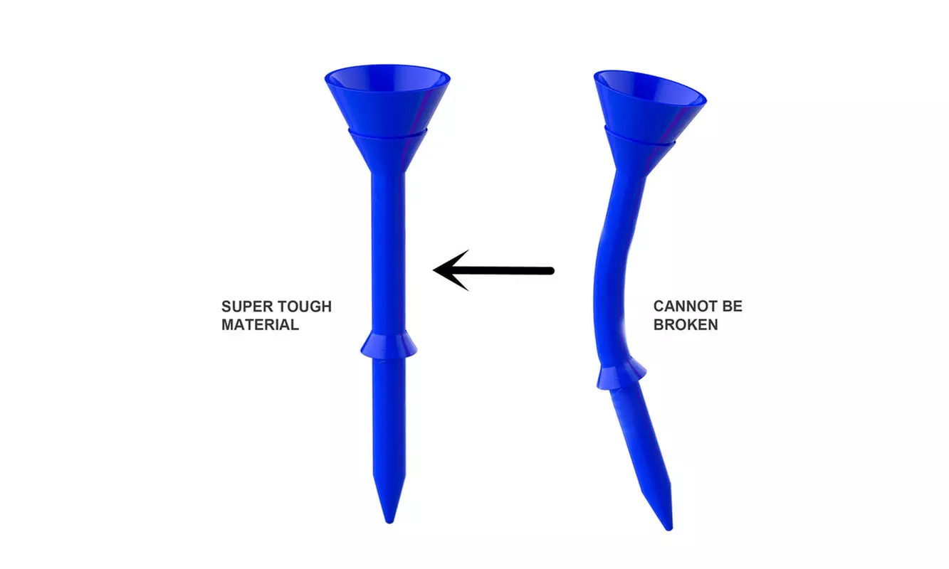60 Pack Upgrade Unbreakable Plastic Golf Tees for Golfer Practice