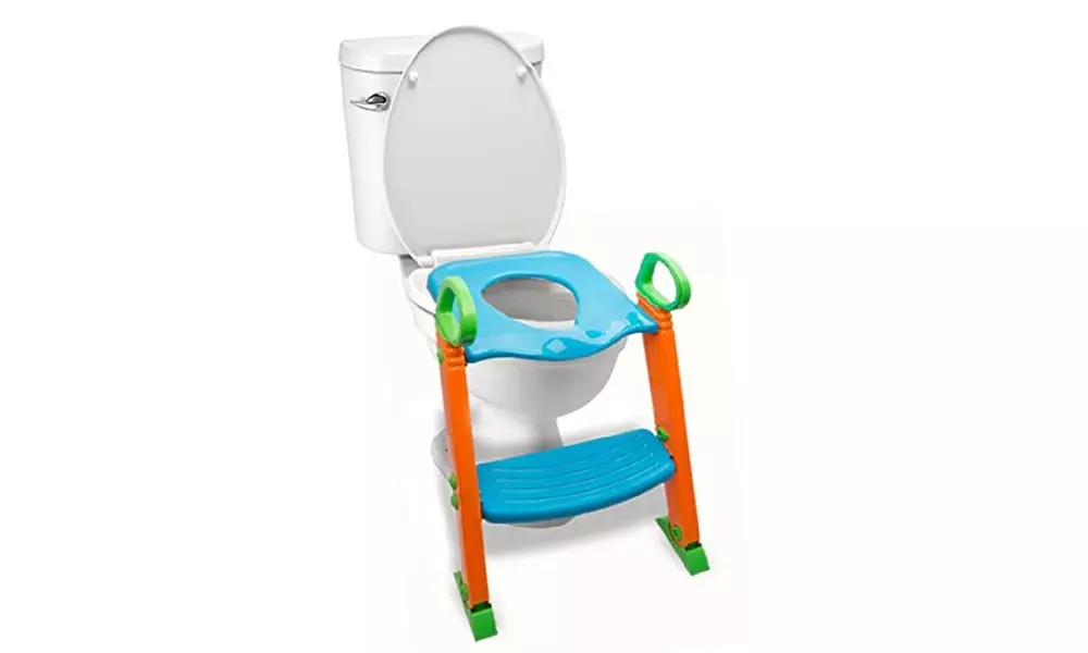 Potty Toilet Training Seat with Non-Slip Steps - Primary Image