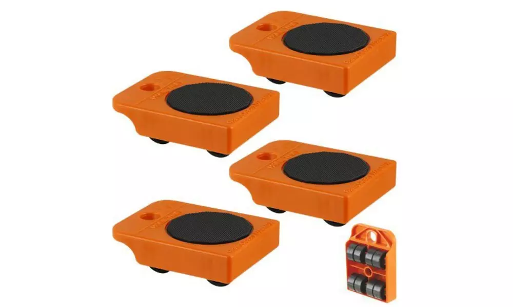 4pc Furniture Mover Rollers - Furniture & Appliances Roll with Ease 4" x 3" - Primary Image
