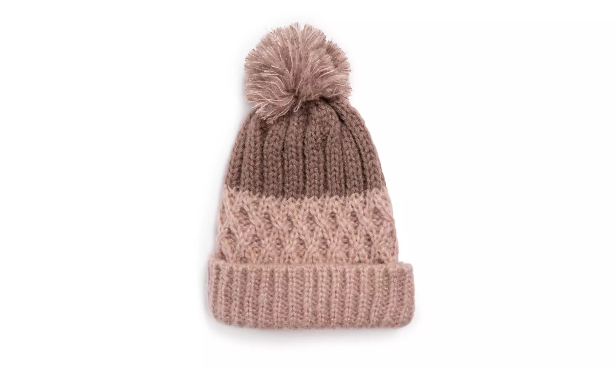 Muk Luks Women's Lattice Pom Cuff Cap - Primary Image