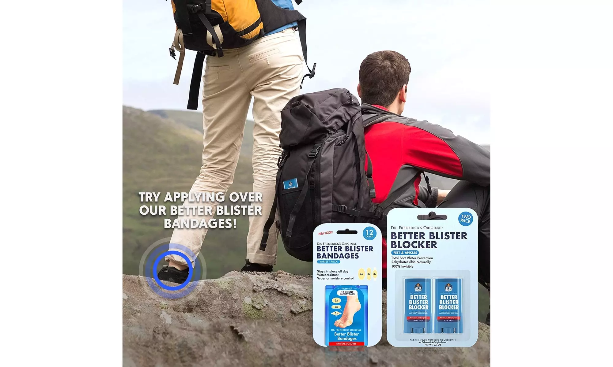 Dr. Fredericks Original Better Blister Blocker 0.90 oz 2 Pack Anti Chafing Stick - Second Medium