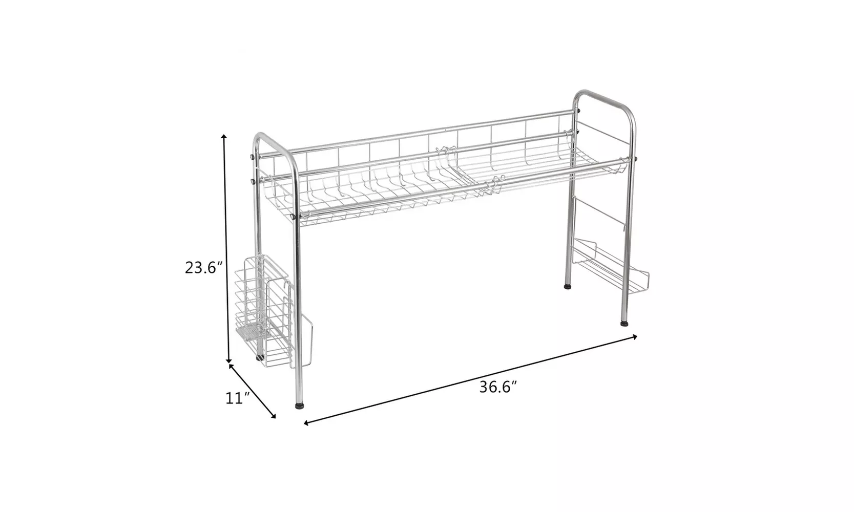 Stainless Steel Kitchen Bowl Rack Shelf - Second Medium